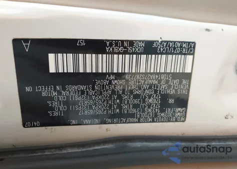 2007 Toyota Sequoia Limited V8 z USA, uszkodzony, nr VIN 5TDBT48A27S287739